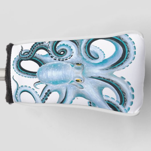 青タコのインク&マーカー ゴルフヘッドカバー (正面)