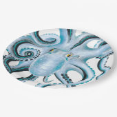 青タコのインク&マーカー ペーパープレート (アングル)