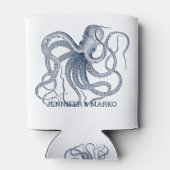 青タコイラストレーション(モノグラムカスタム付) 缶クーラー (裏面)