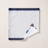 青タコ海岸白い木航海の風呂 バスタオルセット (ウォッシュタオル)