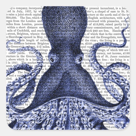 青タコ スクエアシール (正面)