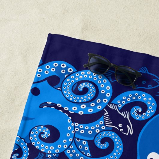 青タコ ビーチタオル (インサイチュ)