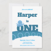 青タコ |誕生日パーティーの招待 招待状 (正面)