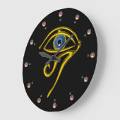 青タリスマン、黒 ラージ壁時計 (傾斜)