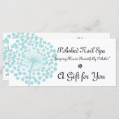 青タンポポ花ギフト券 (正面/裏面)