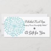 青タンポポ花ギフト券 (正面)