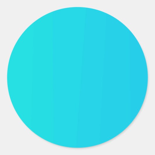 青ターコイズグラディエント空白のテンプレートステッカー ラウンドシール (正面)