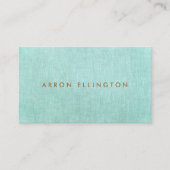 青ターコイズ ミニマル 名刺 (正面)