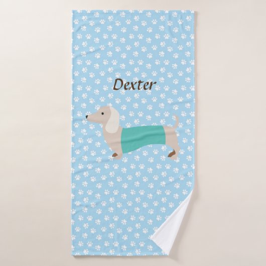 青ダックスシャント・タオル バスタオル (バスタオル)