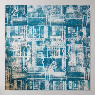 青ダービーパターン ポスター