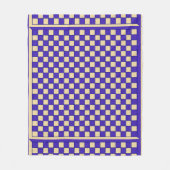 青チェス フリースブランケット (正面)