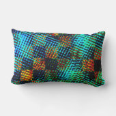 青チェス、緑がかったスクラッチ、赤い偽の汚れ アウトドアクッション (裏面)