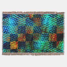 青チェス、緑がかったスクラッチ、赤い偽の汚れ スローブランケット