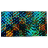 青チェス、緑がかったスクラッチ、赤い偽の汚れ 枕カバー (正面右)