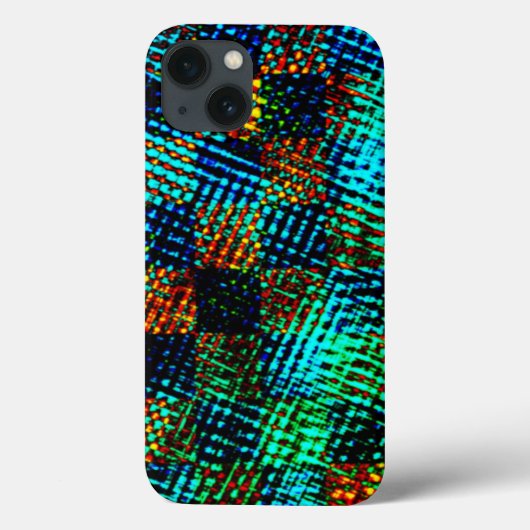 青チェス、緑がかったスクラッチ、赤い偽の汚れ Case-Mate iPhoneケース (裏面)