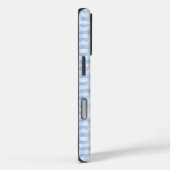 青チェック柄の背景に雪の結晶パターン Case-Mate iPhoneケース (裏面 / 右)