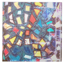 青ティール（緑がかった色）ヴィンテージ動揺してカラフル黄色