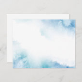 青ティール(緑がかった色)水彩抽象芸術枠 ノートカード (正面/裏面)