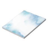 青ティール(緑がかった色)水彩抽象芸術枠 ノートパッド (回転)