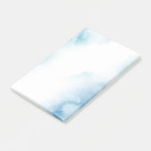 青ティール(緑がかった色)水彩抽象芸術枠 ポストイット (アングル)