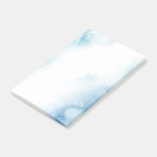 青ティール（緑がかった色）水彩抽象芸術枠 ポストイット (アングル)