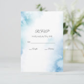 青ティール（緑がかった色）水彩抽象芸術枠 出欠カード (スタンド正面)