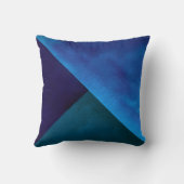 青ティール(緑がかった色)水色ブロック絵画ズ クッション (裏面)