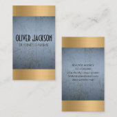 青テクスグランジチャ | Golden Metallic Shine 名刺 (正面/裏面)