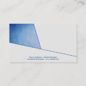 青テクスチャ |色モダンブロック 名刺 (裏面)