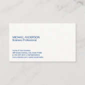 青テクスチャ |金の金属ブラシ 名刺 (裏面)