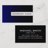 青テクノドットエレガントブモダンラック 名刺 (正面/裏面)