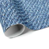 青デニム背景を閉じる（マクロ） ラッピングペーパー (ロールコーナー)