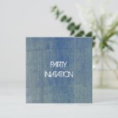 青デニム背景 招待状 (スタンド正面)