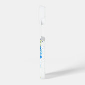 青デルフィニウムフローラ水色エレガント素朴 iPhoneケース (左側面)