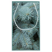 青トウヒ灰色の緑の木の抱き枕 スモールペーパーバッグ (裏面)