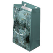 青トウヒ灰色の緑の木の抱き枕 スモールペーパーバッグ (裏面アングル)