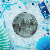 青トウヒ灰色の緑の素朴な自然 ペーパープレート (パーティー)