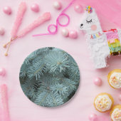 青トウヒ灰色の緑の素朴な自然 ペーパープレート (パーティー)