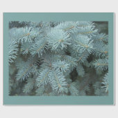 青トウヒ素朴な自然灰色グリーン ラッピングペーパー (フラット)