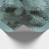 青トウヒ素朴な自然灰色グリーン ラッピングペーパー (角)