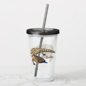 青トカゲ爬虫類漫画 アクリルタンブラー (裏面)