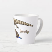 青トカゲ爬虫類漫画 カフェラテマグ (右アングル)