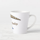 青トカゲ爬虫類漫画 カフェラテマグ (右)