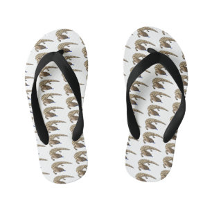 青トカゲ爬虫類漫画 キッズビーチサンダル