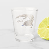 青トカゲ爬虫類漫画 ショットグラス (裏面)