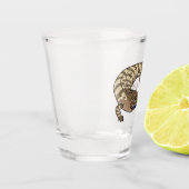 青トカゲ爬虫類漫画 ショットグラス (左)