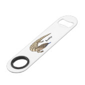 青トカゲ爬虫類漫画 スピード栓抜き (正面アングル)