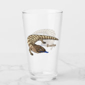 青トカゲ爬虫類漫画 タンブラーグラス (正面)