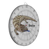 青トカゲ爬虫類漫画 ダーツボード (正面左)