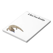 青トカゲ爬虫類漫画 ノートパッド (回転)